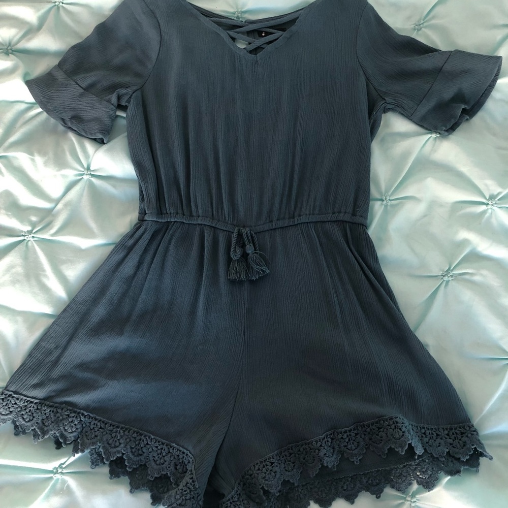 dark teal romper